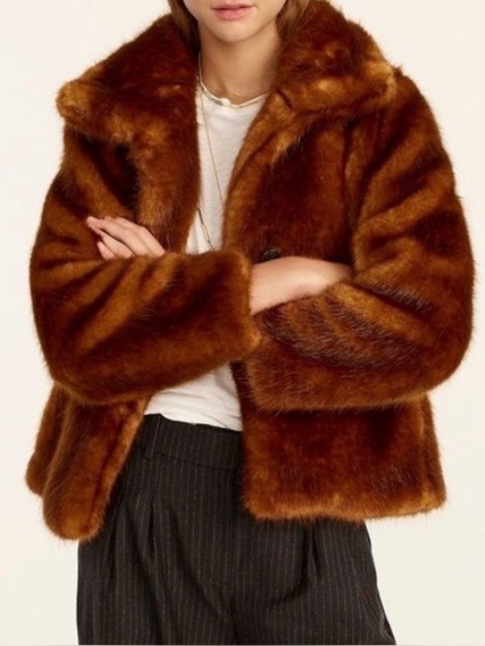J. Crew Faux Fur Coat